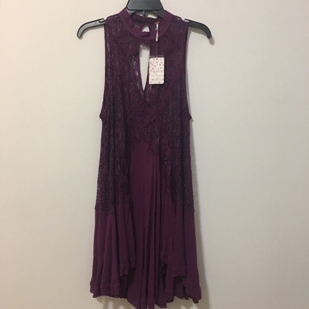 Purple Free People Lace Dress